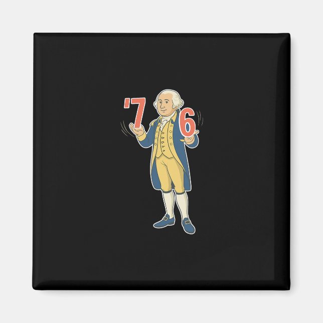 Íman 67 George Washington Meme Divertido Seis Sete Gera (Frente)