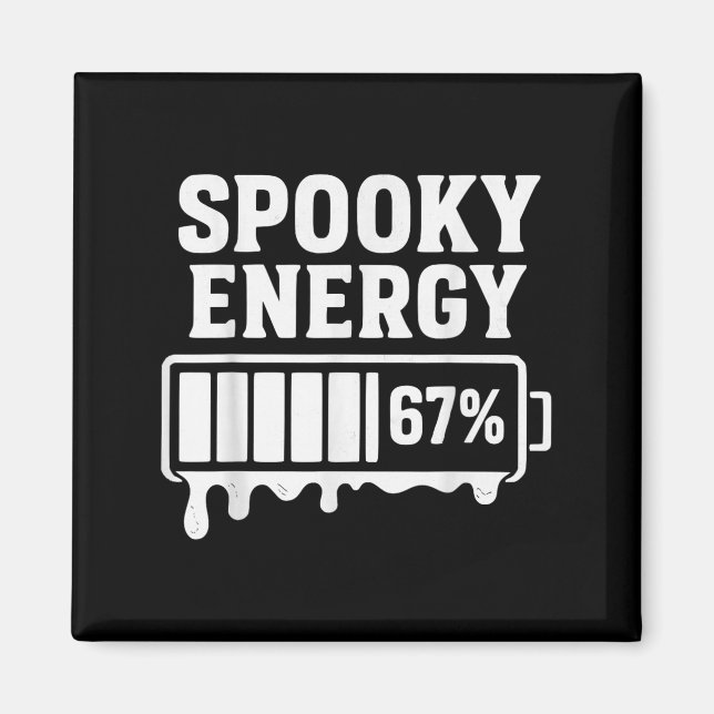 Íman 67 Halloween Assustador Energia Brainrot Meme Seis (Frente)