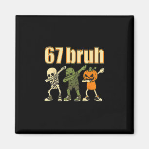 Íman 67 Halloween Bruh Engraçado Meme Brainrot Seis Set