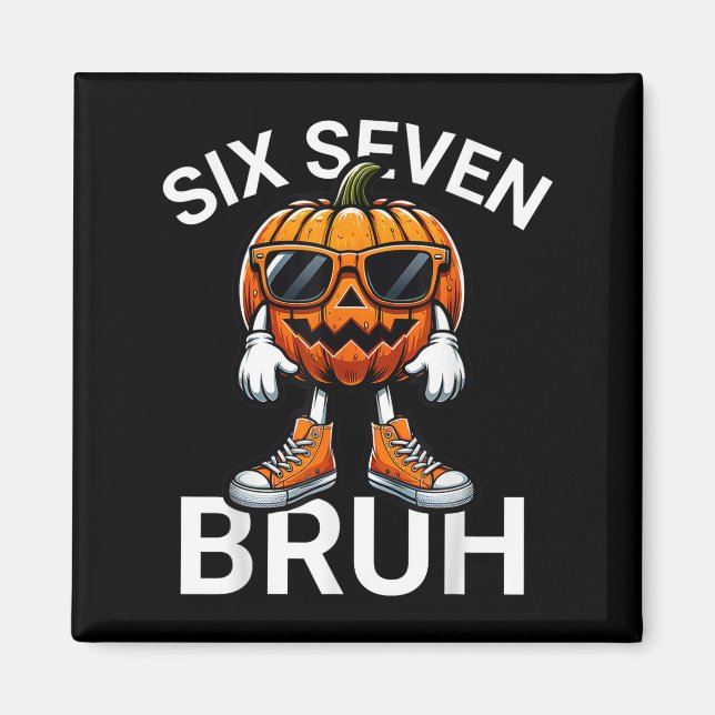 Íman 67 Halloween Divertido Seis Sete Meme Brainrot Abó (Frente)