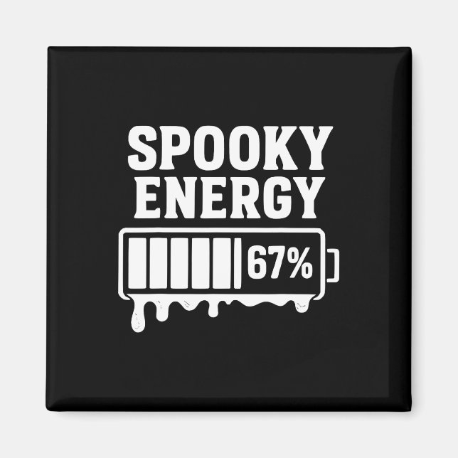 Íman 67 Halloween Energético Assustador Meme Brainrot S (Frente)