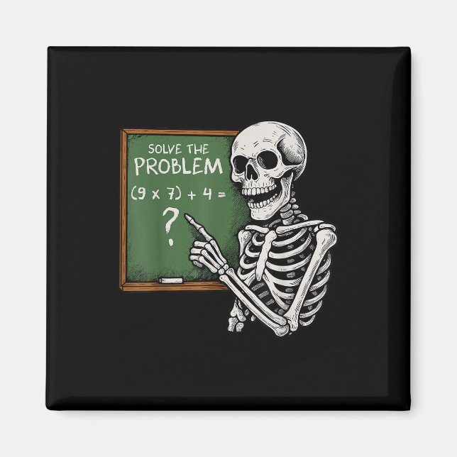 Íman 67 Halloween Matemática Divertido Seis Sete Meme B (Frente)