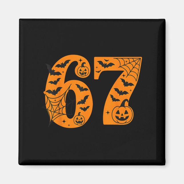 Íman 67 Halloween Seis Sete Meninos Brainrot (Frente)