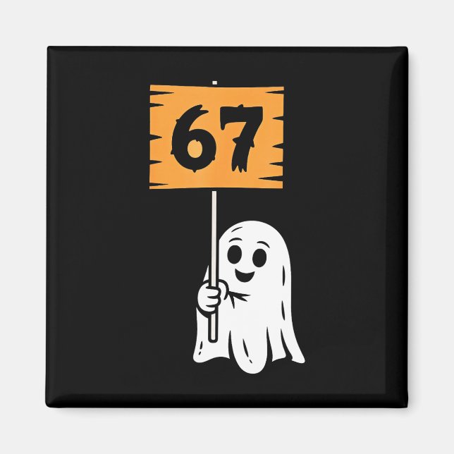 Íman 67 Humor de meme 6-7 Seis Sete Halloween  (Frente)