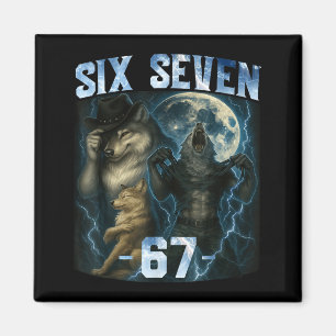 Íman 67 Lobo Alfa Meme Camiseta Gráfica Divertida Humor