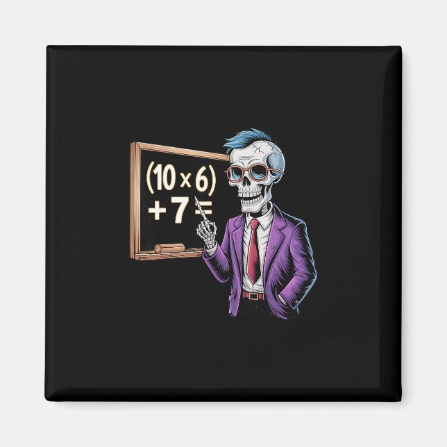 Íman 67 Math Teacher Meme Brainrot Six Seven Halloween  (Frente)