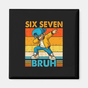 Íman 67 Meme 6 7 Garotos Dabbing Seis Sete Bruh Criança