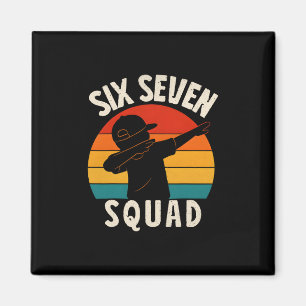 Íman 67 Meme 6 7 Números Dabbing Seis Sete Esquadrão En
