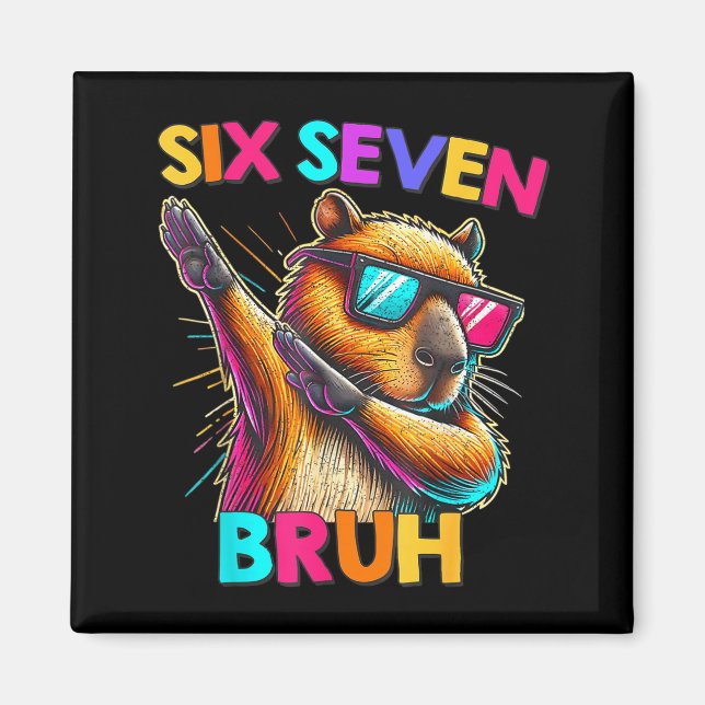 Íman 67 Meme Capivara Seis Sete Bruh Capivara Crianças  (Frente)