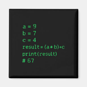 Íman 67 Meme Código Python Resultado Humor Geek Seis Se