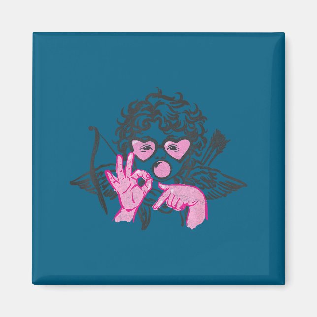 Íman 67 Meme Cud Hands Bubble Gum Six Seven Meme Valent (Frente)