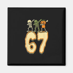 Íman 67 Meme de Halloween 6 7 Números Seis Sete Criança