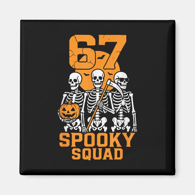 Íman 67 Meme de Halloween 6 7 Números Seis Sete Criança (Frente)