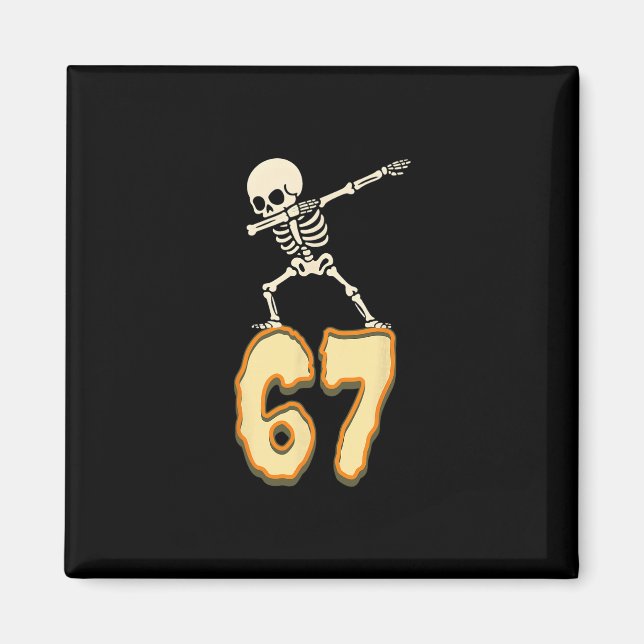 Íman 67 Meme de Halloween 6 7 Números Seis Sete Criança (Frente)