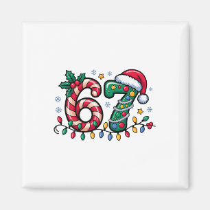 Íman 67 Meme de Natal Six Seven Xmas Engraçado Meninos