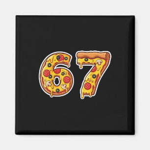 Íman 67 Meme de Pizza Drip Engraçado Six Seven Gíria Ge