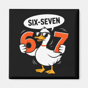Íman 67 Meme do Pato Divertido Seis Sete Gíria da Geraç