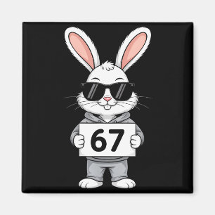 Íman 67 Meme Engraçado Seis Sete Geração Coelho Bunny S