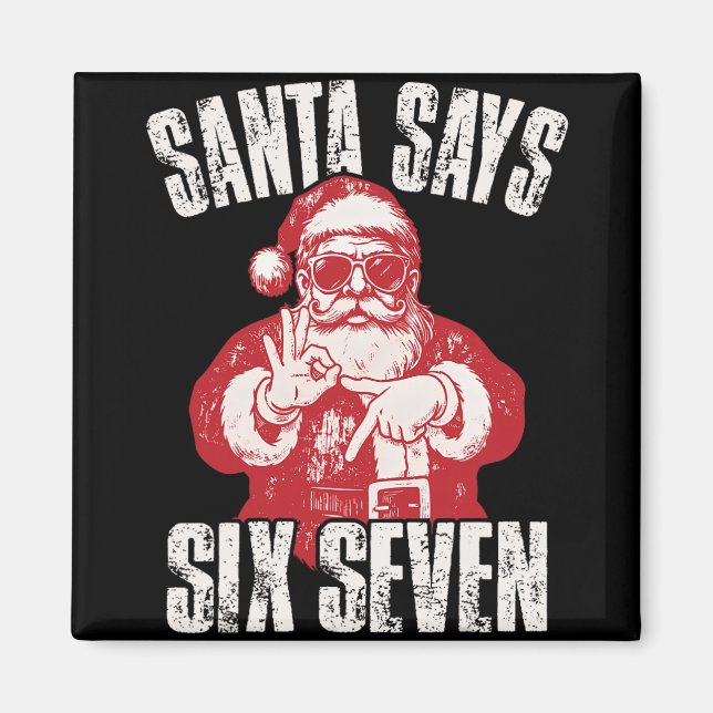 Íman 67 Meme Engraçado Seis Sete Natal 6-7 Meme Papai N (Frente)