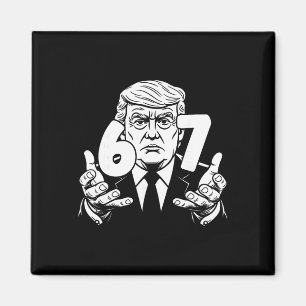 Íman 67 Meme Engraçado Trump 67 Mãos Meme Gíria 6 7 Mão
