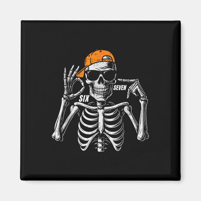 Íman 67 Meme Esqueleto Tendência Halloween Engraçado Se (Frente)