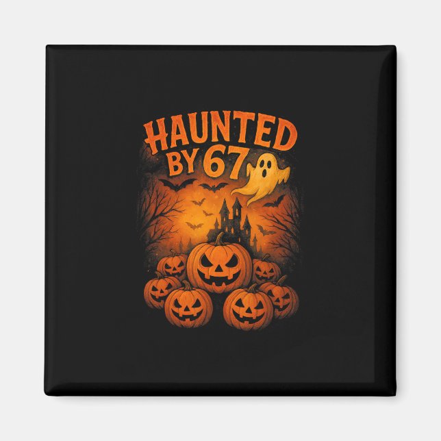 Íman 67 Meme Fantasma Halloween Engraçado Six Seven Gen (Frente)