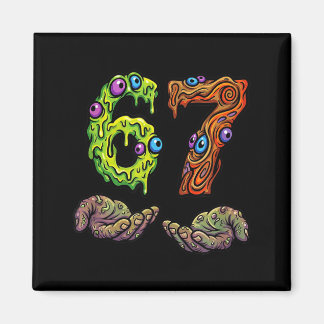 Íman 67 Meme Funny Gen Alpha Six Seven Hands Gesture Br