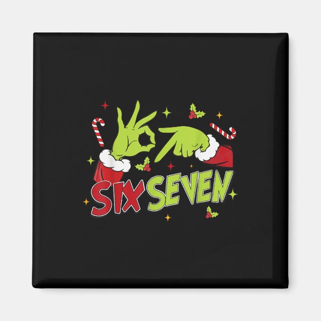 Íman 67 Meme Humor 6-7 Funny Six Seven Christmas  (Frente)