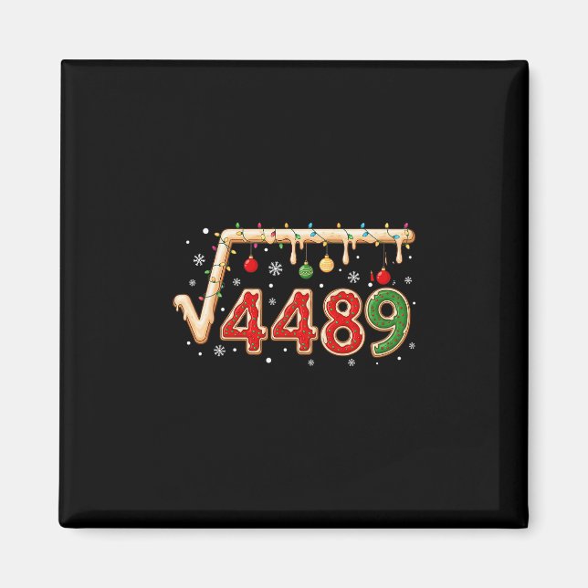 Íman 67 Meme Natal Raiz Quadrada 4489 Seis Sete Matemát (Frente)