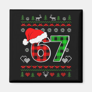 Íman 67 Meme Natal Six Seven Xmas Suéter Feio Homens 