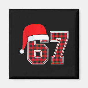 Íman 67 Meme Piadas Natal Vermelho Xadrez Natal Pijamas