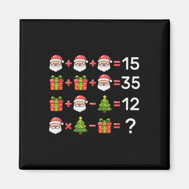 Íman 67 Meme Seis Sete Equação Matemática de Natal Log  (Frente)