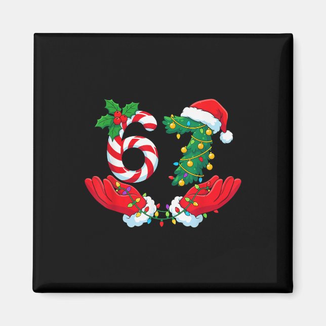 Íman 67 Meme Seis Sete Piada De Natal Meme Gíria Homens (Frente)