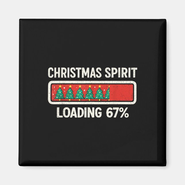 Íman 67 Meme Six Seven Espírito de Natal Carregando Gen (Frente)