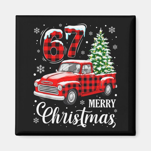 Íman 67 Meme Six Seven Meme Engraçado de Natal Gíria Mu (Frente)