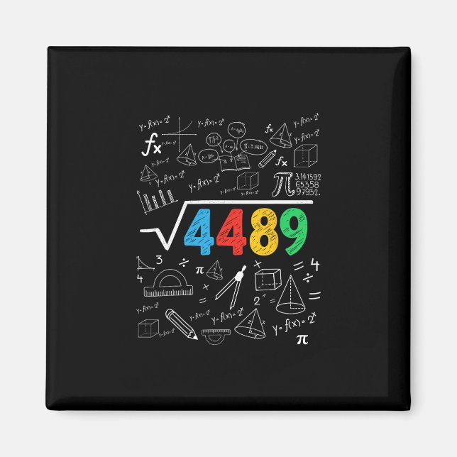 Íman 67 Meme Square Root 4489 Slang Six Seven Math Teac (Frente)