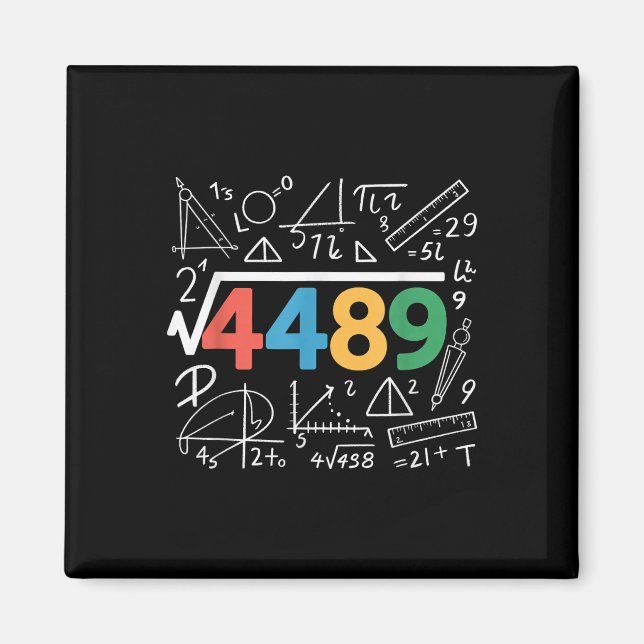 Íman 67 Meme Square Root 4489 Slang Six Seven Math Teac (Frente)