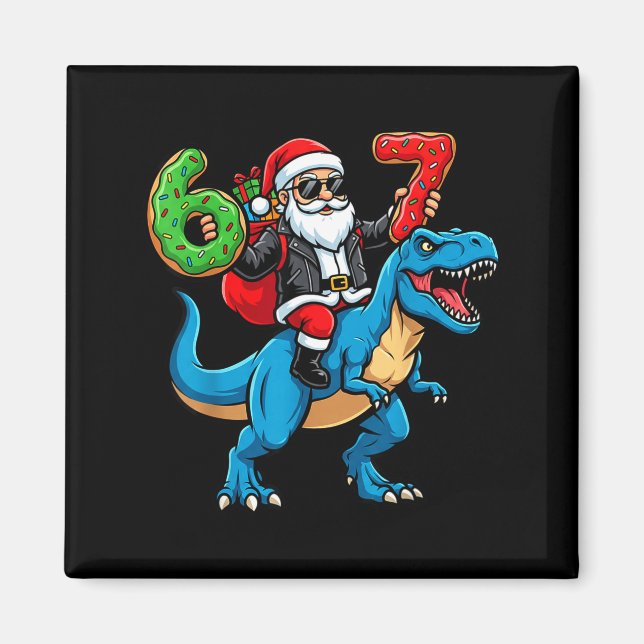 Íman 67 Natal 6 7 Meme Divertido Papai Noel Seis Sete N (Frente)