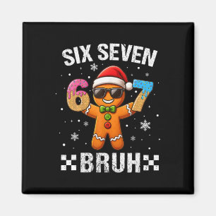 Íman 67 Natal 6 7 Meme Homem de Biscoito Xmas Pijamas