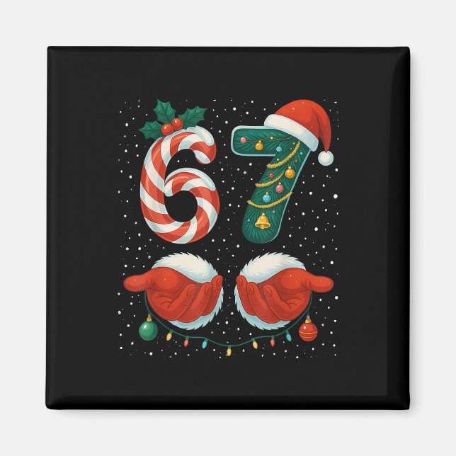 Íman 67 Natal 6 7 Meme Pijama Feriado Geração Alpha Sl (Frente)