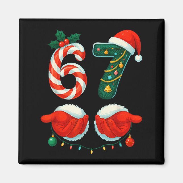 Íman 67 Natal 6 7 Meme Pijamas Feriado Geração Alpha Sl (Frente)