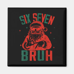 Íman 67 Natal Divertido Seis Sete Bruh Meme Brainrot Sa