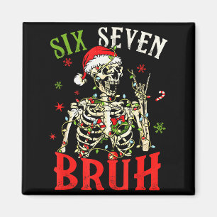 Íman 67 Natal Divertido Seis Sete Bruh Meme Esqueleto P