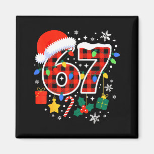 Íman 67 Natal Xadrez Vermelho 6 7 Seis Sete Meninos