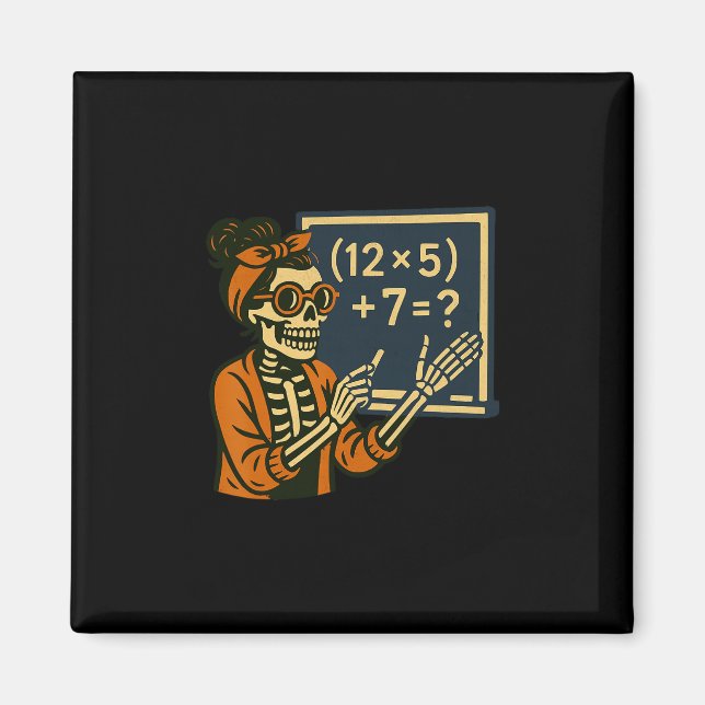 Íman 67 Professor Esqueleto de Halloween Seis Sete Cére (Frente)