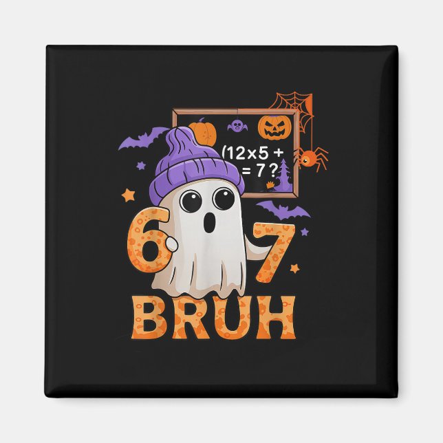 Íman 67 Professor Fantasma de Halloween Seis Sete Meme  (Frente)