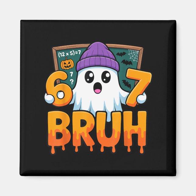 Íman 67 professor fantasma seis sete meme equação matem (Frente)