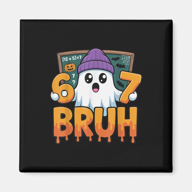 Íman 67 Professor Fantasma Seis Sete Meme Equação Matem (Frente)