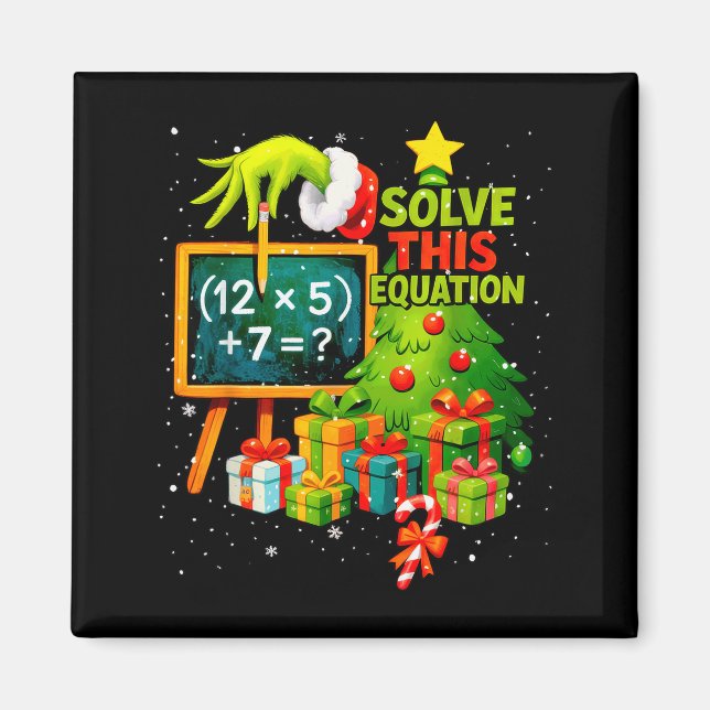 Íman 67 Professor Verde Natal Seis Sete Meme Brainrot (Frente)
