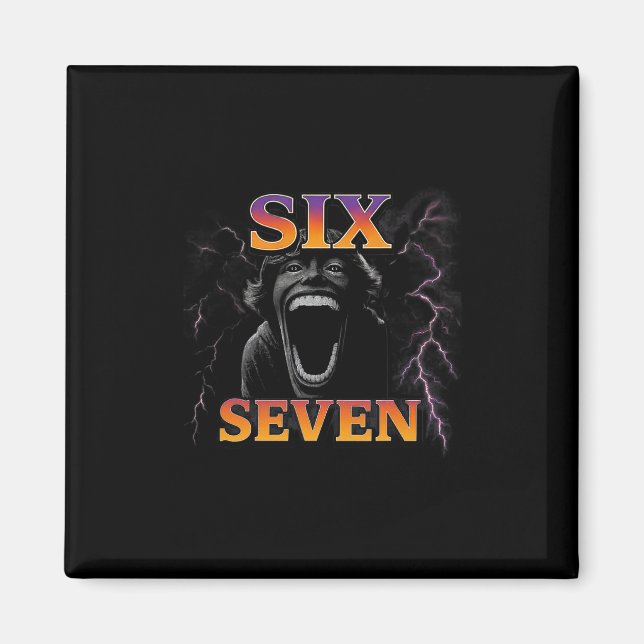 Íman 67 Seis Sete Contrabando 6 7 Design de Meme Engraç (Frente)